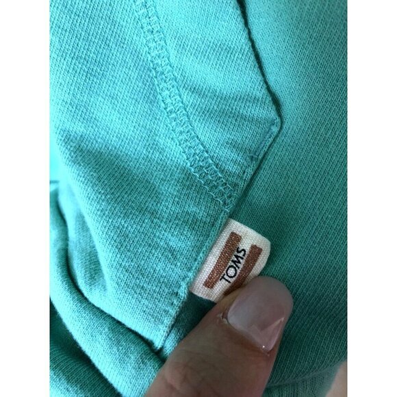 Toms | Size Small Teal Green Full-Zip Hoodie Sweatshirt - Picture 3 of 5